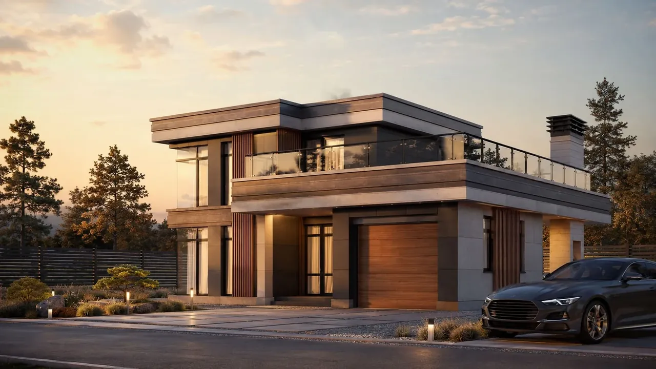 Дом Вектор 274, 274 м² — архитектурная визуализация